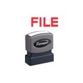 Shachihata Inc. Xstamper® Pre-Inked Message Stamp, FILE, 1-5/8" x 1/2", Red 1051